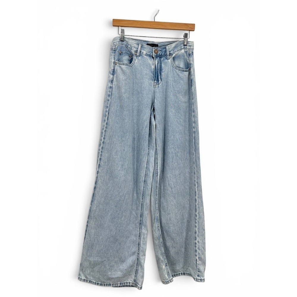 Sincerely Jules Womens Light Wash‎ Wide Leg High Rise Cotton Jeans Size 5/27